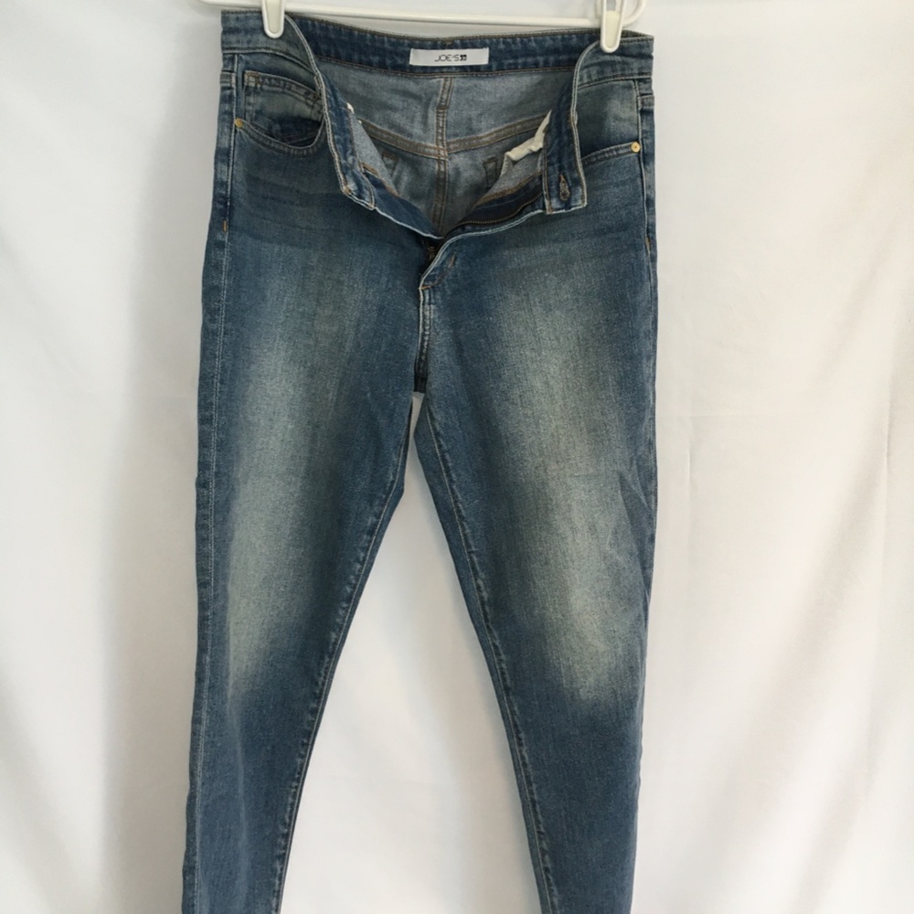Joe’s Jeans High Rise Skinny Ankle Wheaton Raw Frayed Hem Size 30 Light Wash - Picture 5 of 15